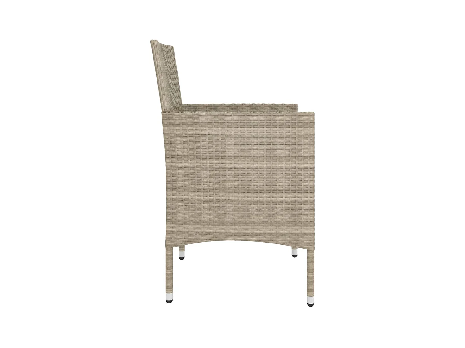 Jeu de chaise et tabouret de jardin 4 pcs Résine tressée Beige