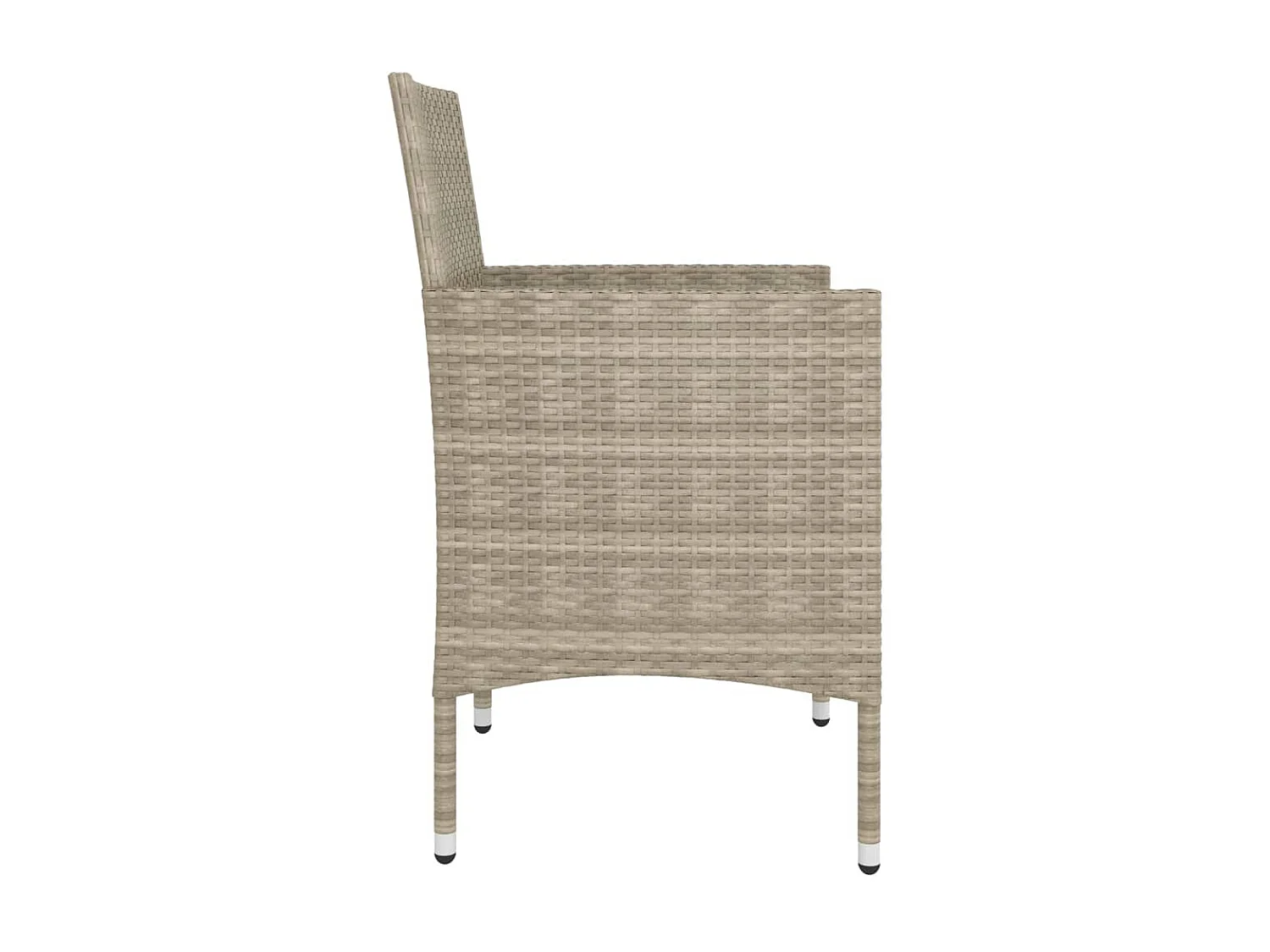 Jeu de chaise et tabouret de jardin 4 pcs Résine tressée Beige