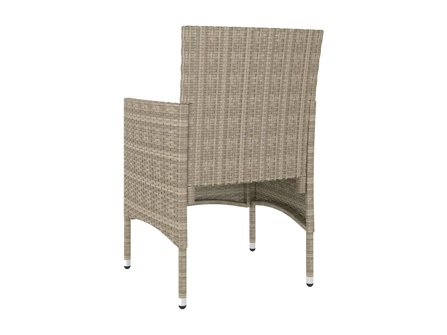 Jeu de chaise et tabouret de jardin 4 pcs Résine tressée Beige