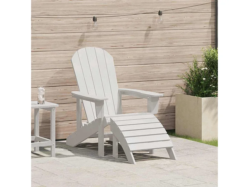 Chaise Adirondack Blanc 74 x 82 x 92cm Plastique