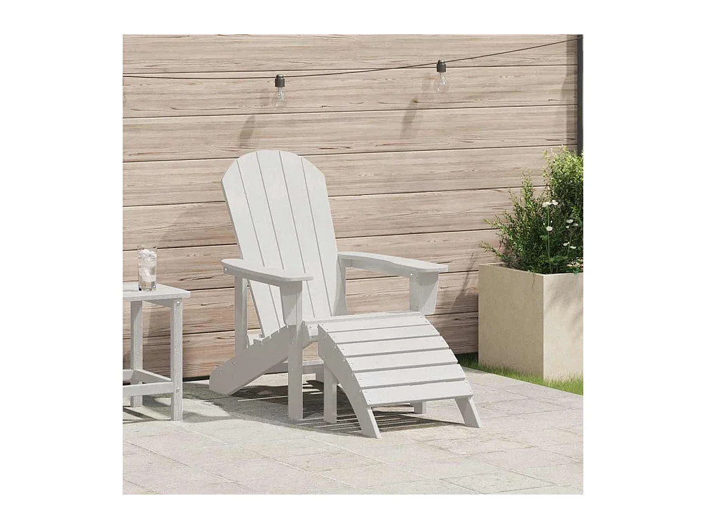Chaise Adirondack Blanc 74 x 82 x 92cm Plastique