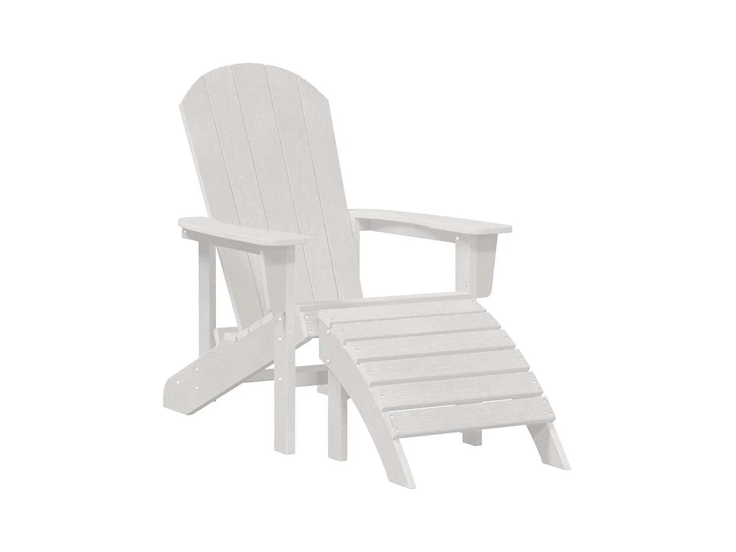 Chaise Adirondack Blanc 74 x 82 x 92cm Plastique