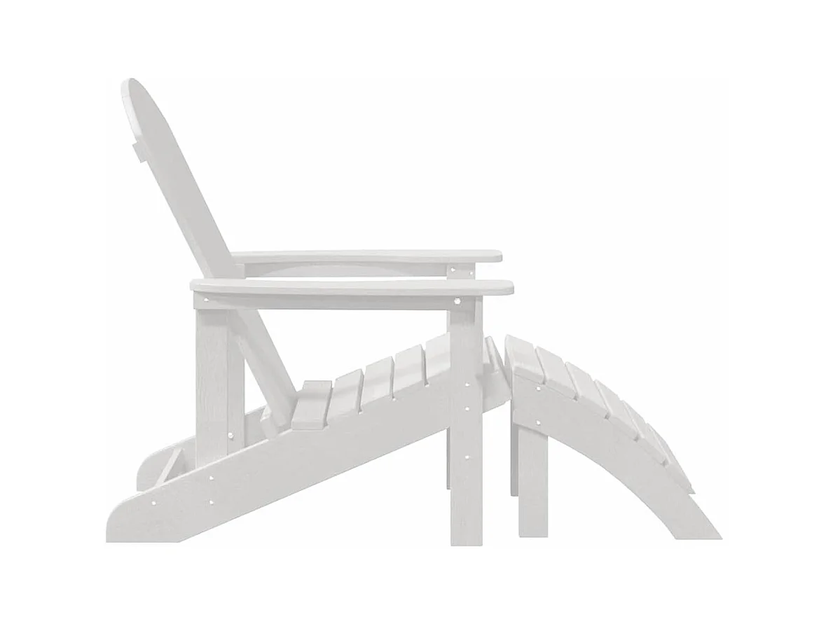 Adirondack stoel wit 74 x 82 x 92 cm kunststof