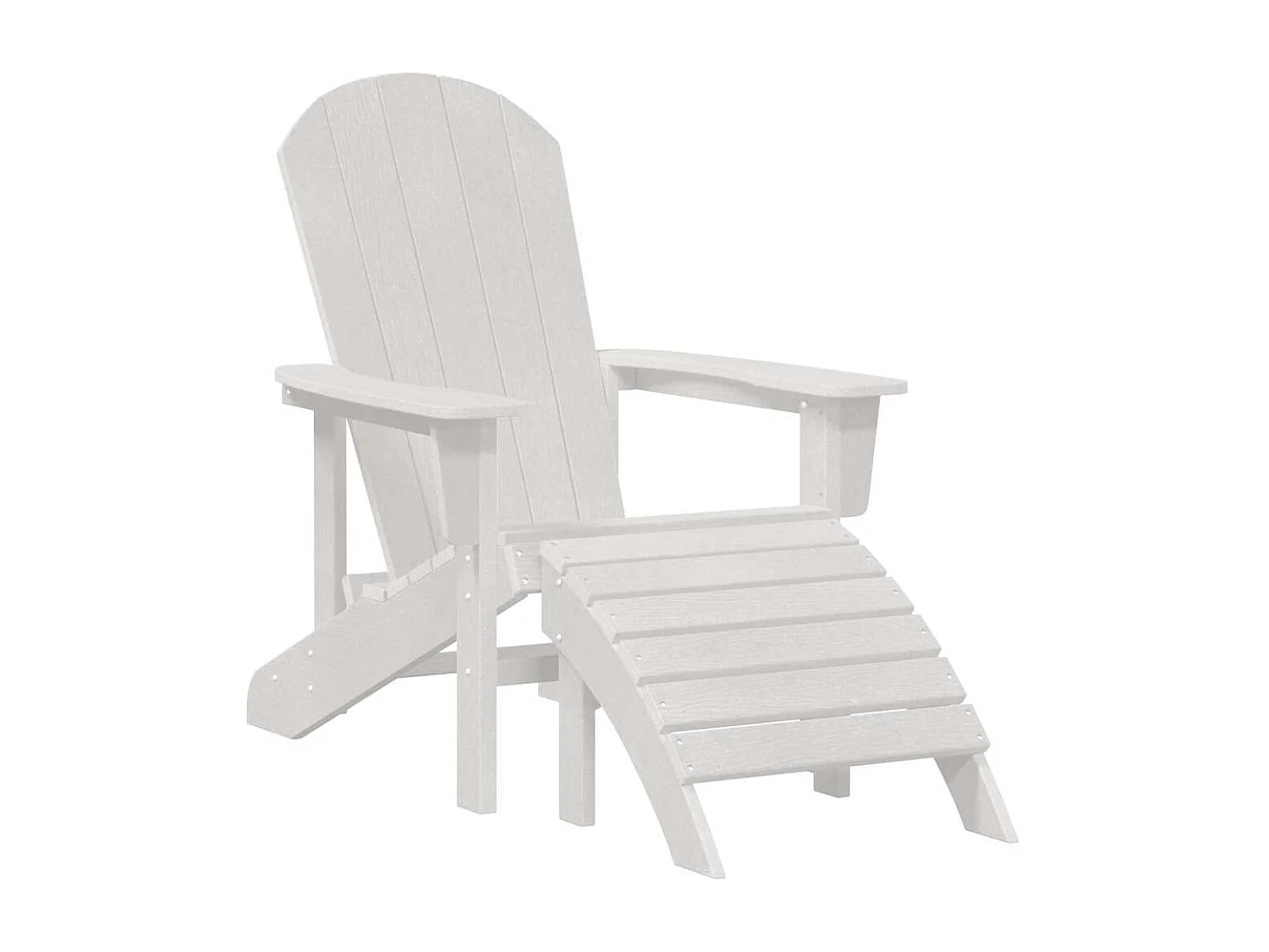 Chaise Adirondack Blanc 74 x 82 x 92cm Plastique