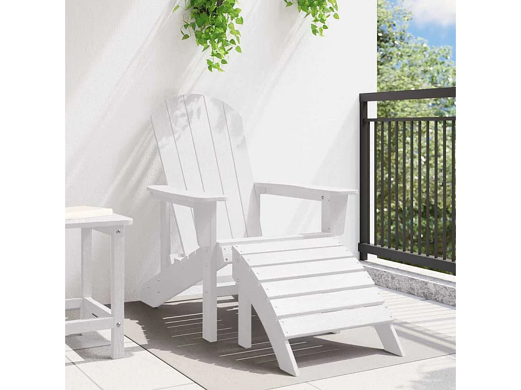Chaise Adirondack Blanc 74 x 82 x 92cm Plastique