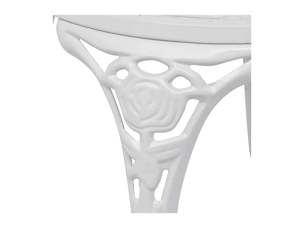 Chaises de bistro lot de 2 Aluminium coulé Blanc