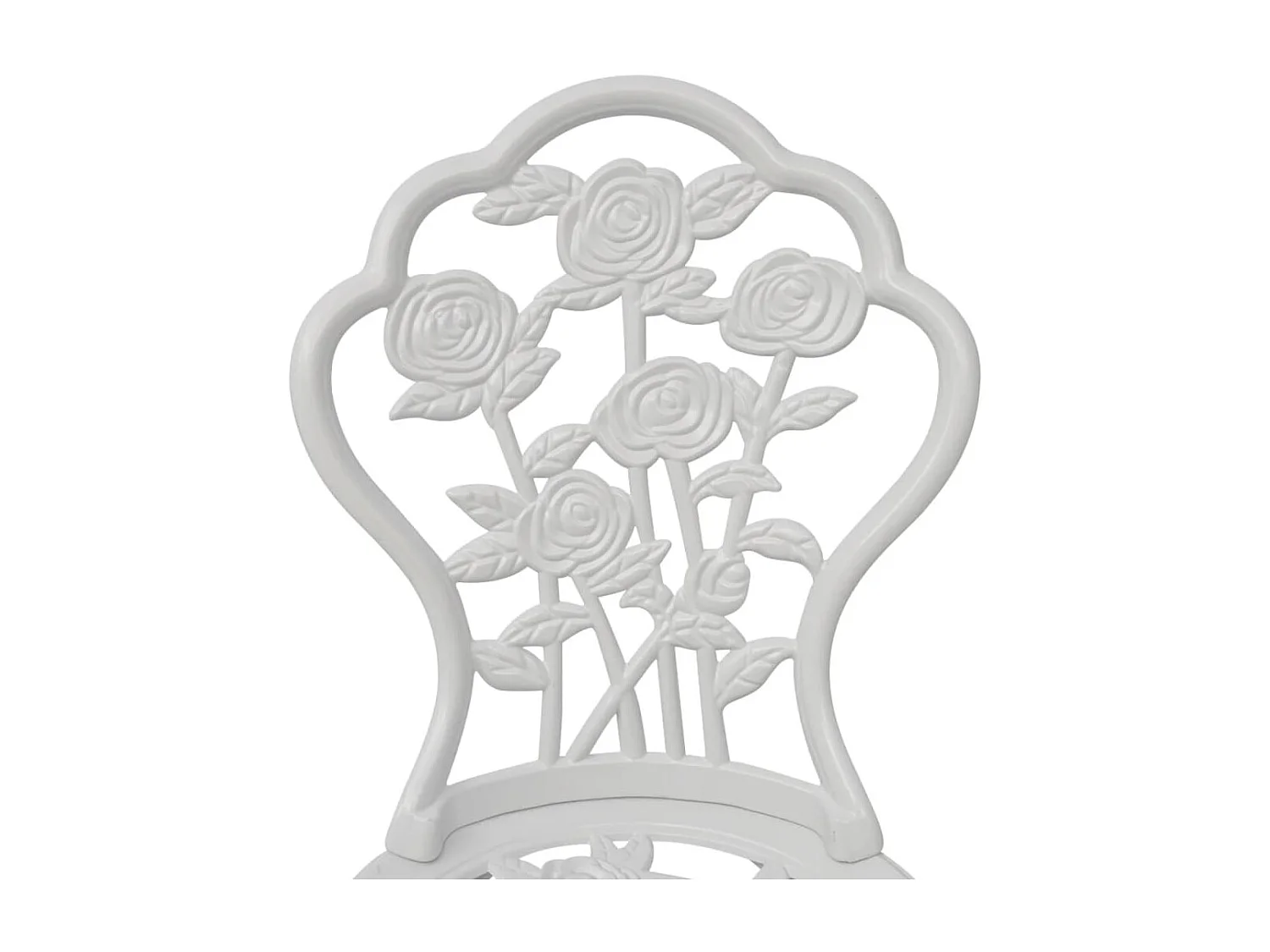 Set di 2 sedie da bistrot in alluminio pressofuso bianco