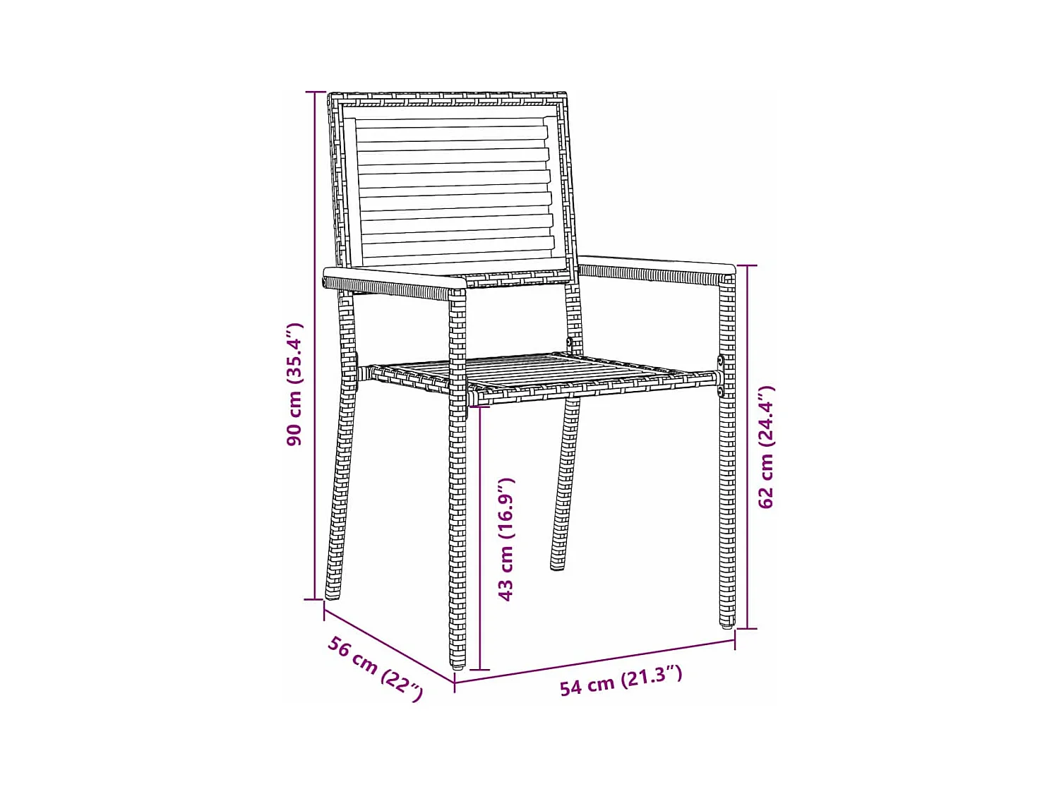 5-delige tuinset, grijs