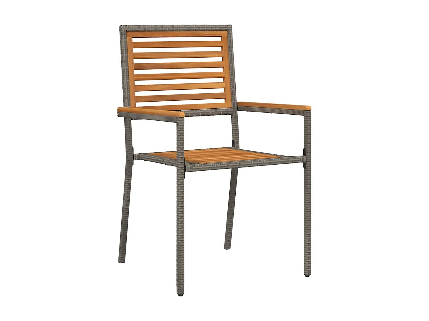 Ensemble de salle à manger pour jardin 5 pcs Gris