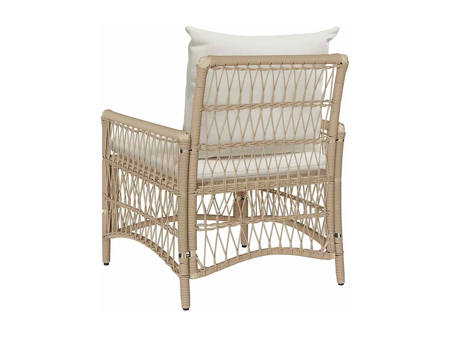 Sedia da giardino beige 60 x 70 x 78 cm in polyrattan
