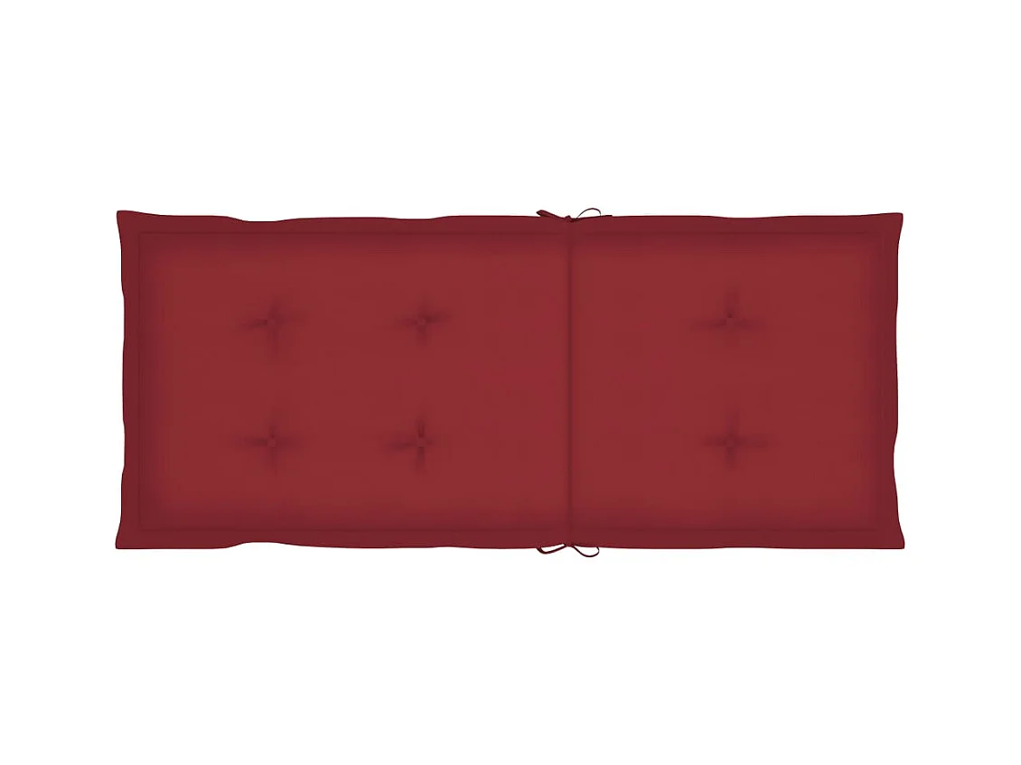 Set di 4 sedie da giardino reclinabili con cuscini in legno di acacia