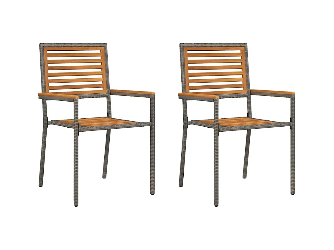 stuks stapelbare tuinstoelen bruin, grijs