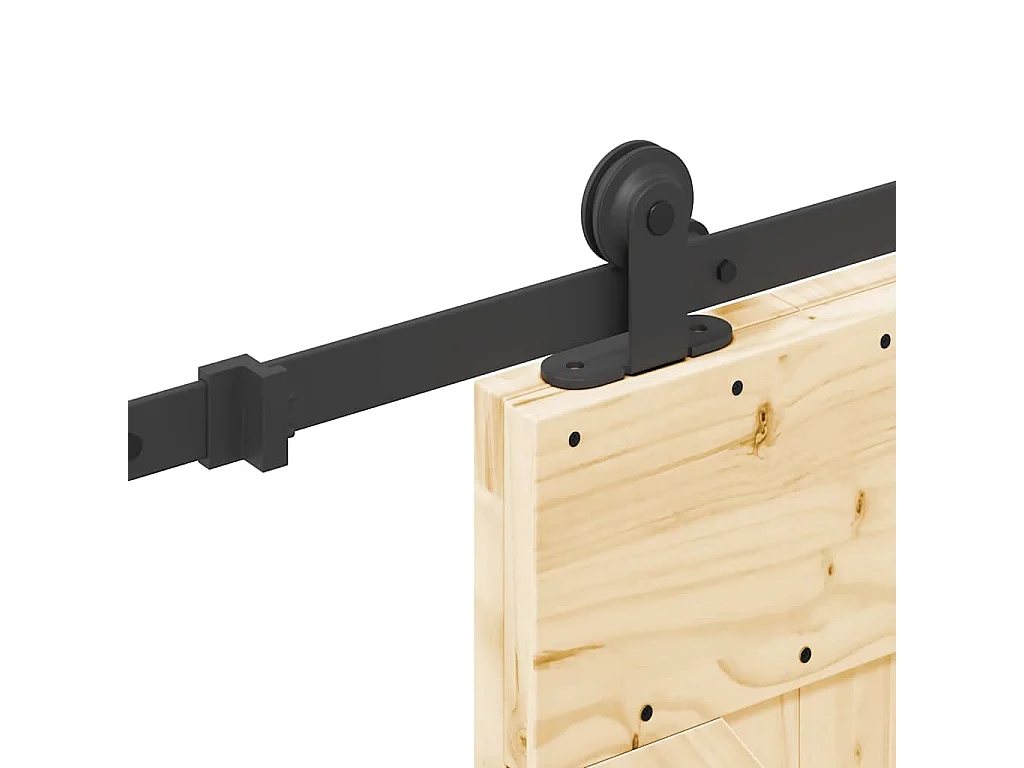 Schuifdeur en beslagset 70x210 cm massief grenen
