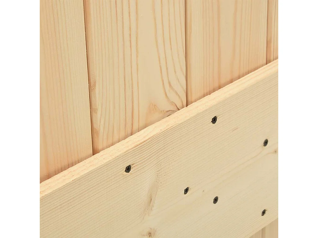 Schuifdeur en beslagset 70x210 cm massief grenen