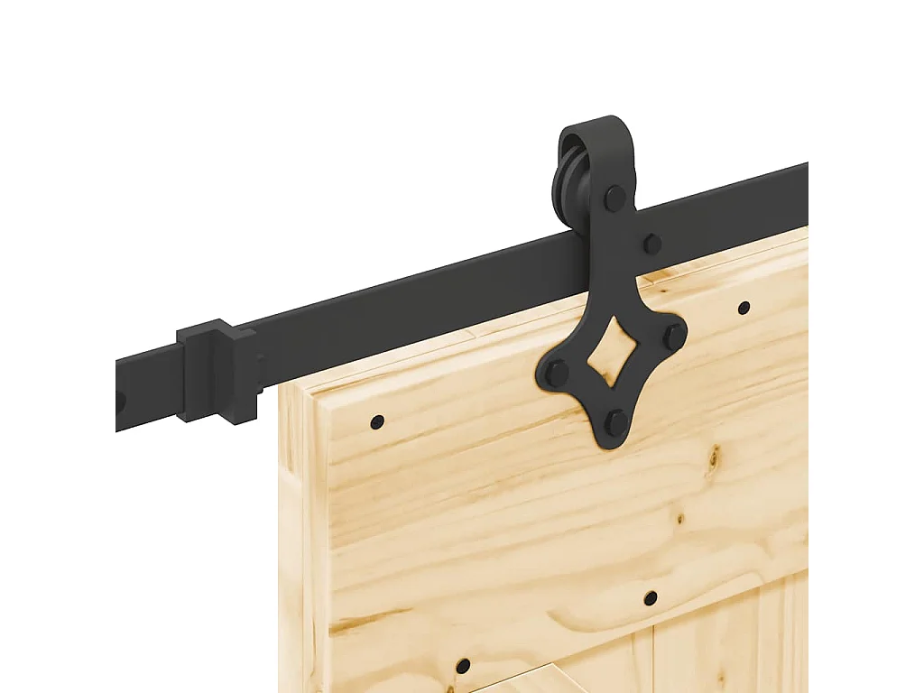 Kit porta scorrevole e ferramenta 70x210 cm in pino massello