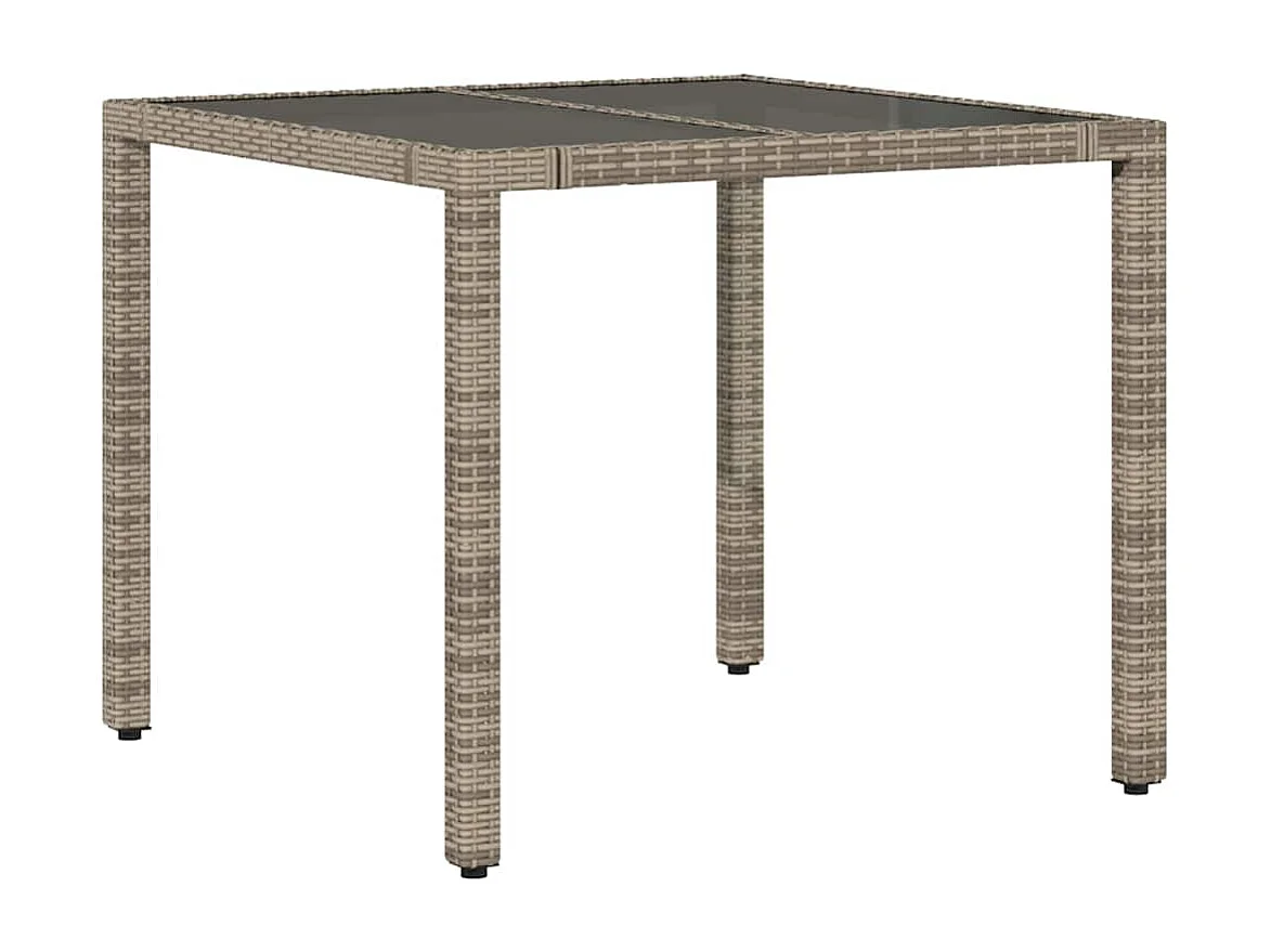 Ensemble de salle à manger pour jardin 3 pcs Gris, Marron