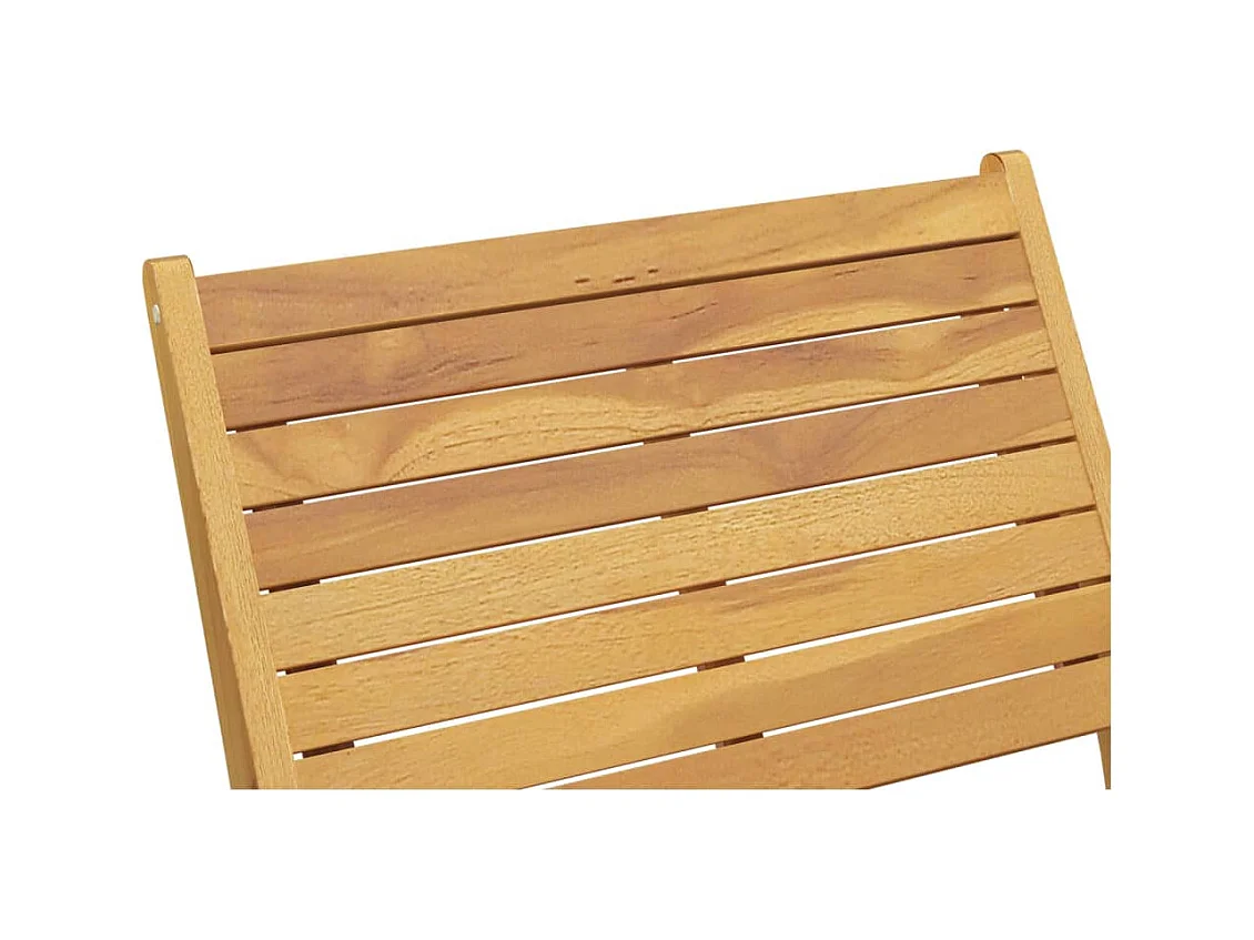 Sedia da giardino con poggiapiedi in legno massello di teak