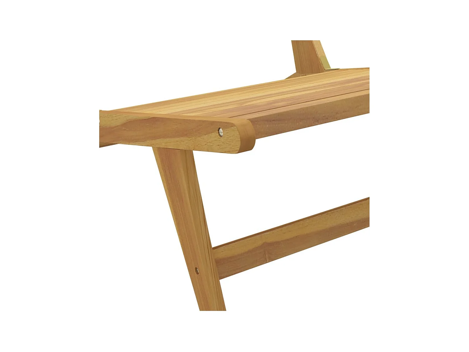 Sedia da giardino con poggiapiedi in legno massello di teak