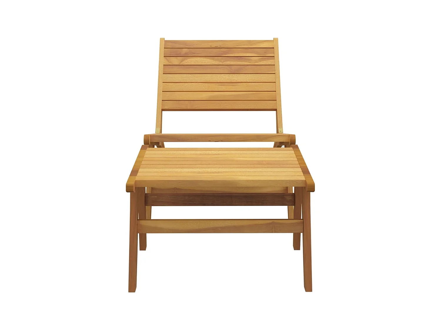 Chaise de jardin avec repose-pieds Bois de teck solide