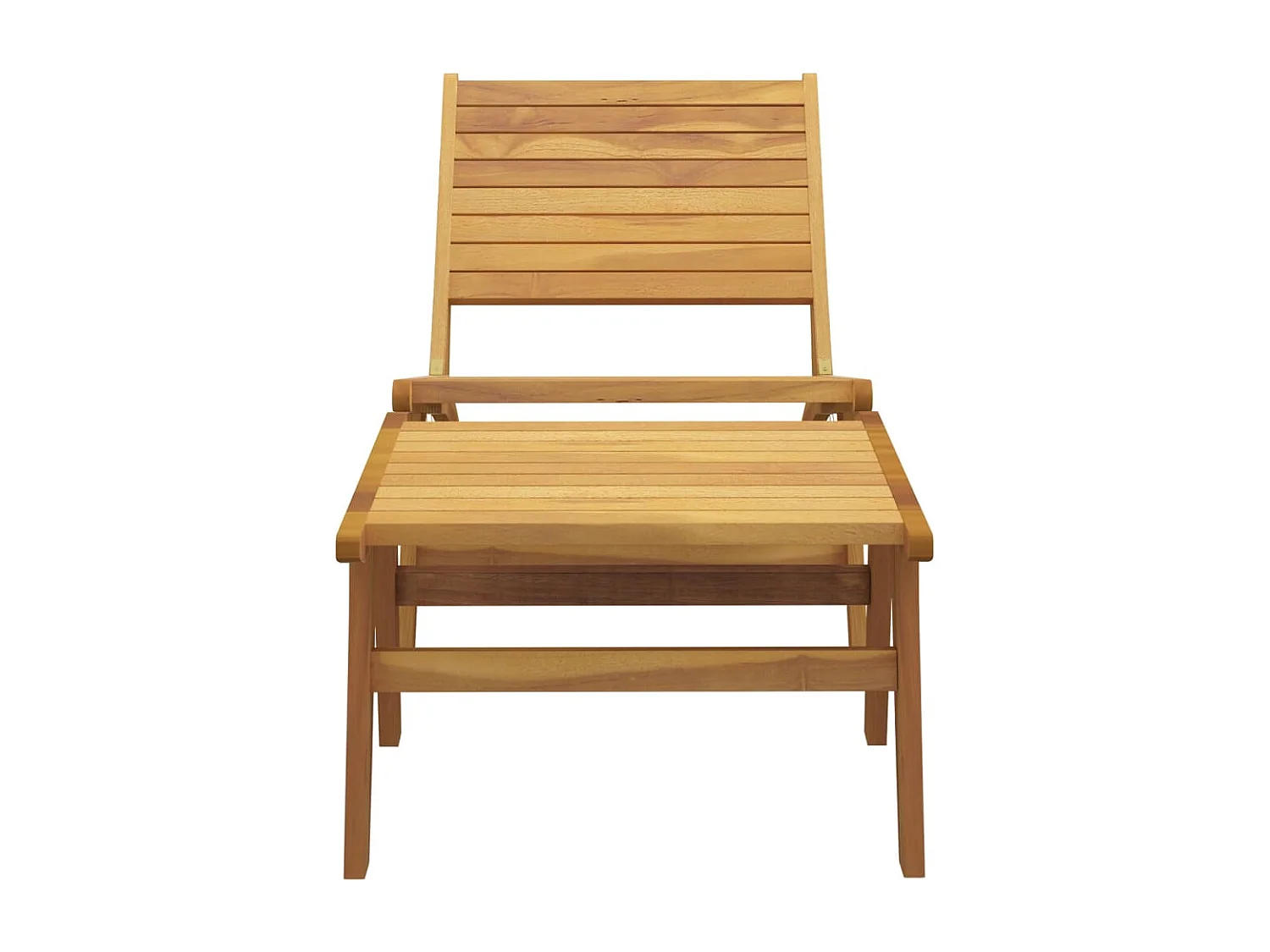 Chaise de jardin avec repose-pieds Bois de teck solide