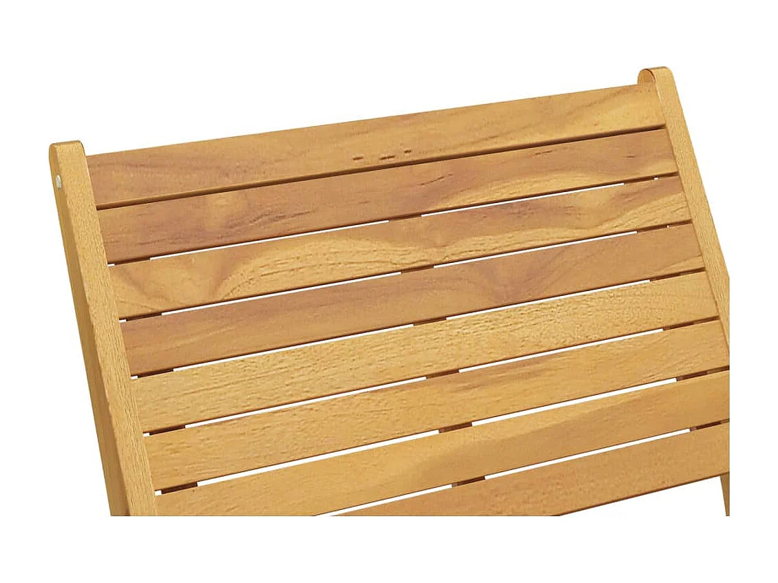 Chaise de jardin avec repose-pieds Bois de teck solide