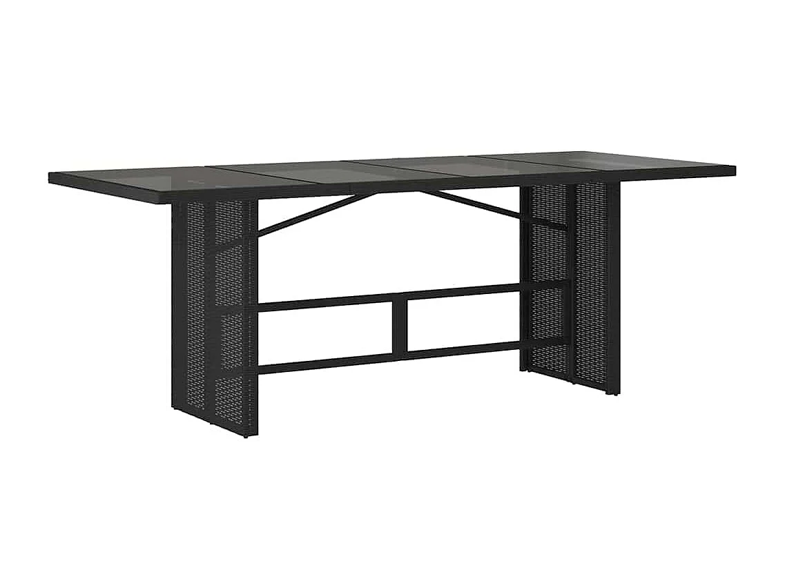 Ensemble de salle à manger pour jardin 9 pcs Noir