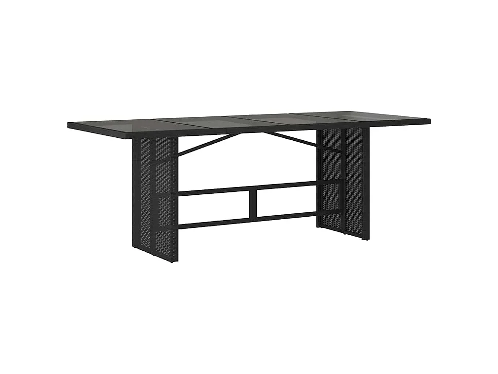 Set da pranzo da giardino 9 pezzi nero