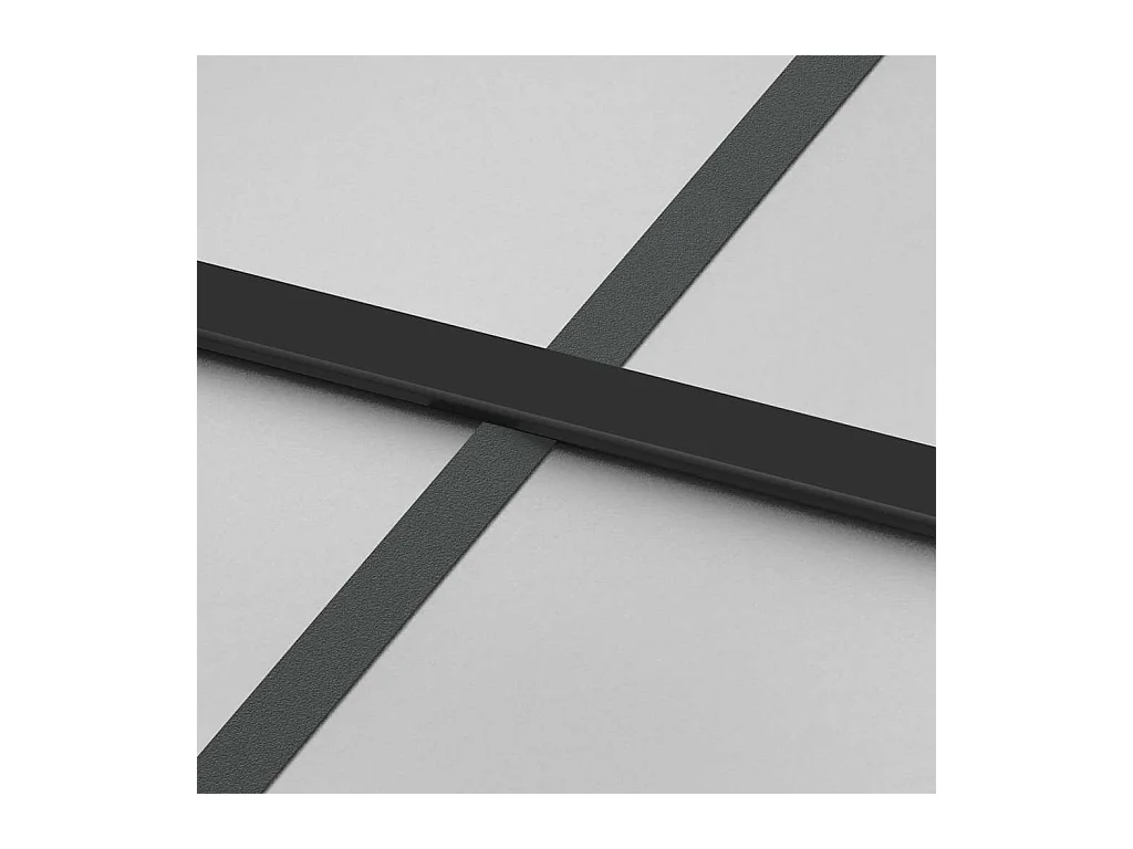 Kit ferramenta per porta scorrevole nero 76x205 cm vetro ESG