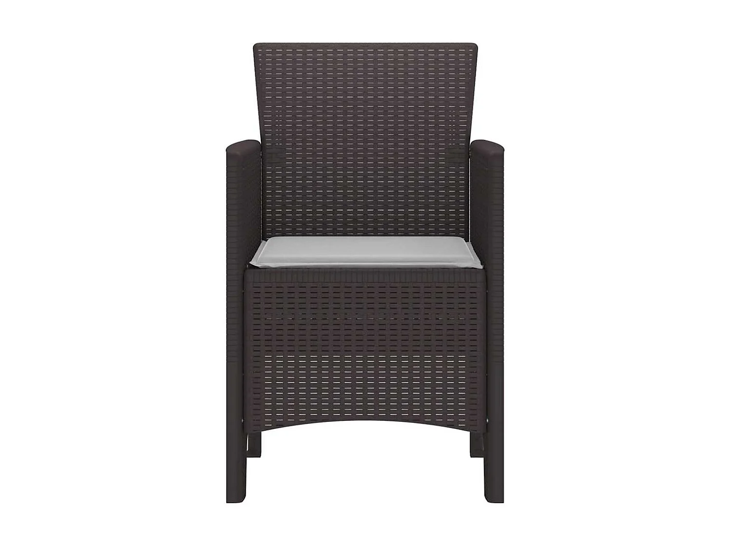 Tuinstoel 4 stuks Bruin 53 x 49 x 85 cm PP