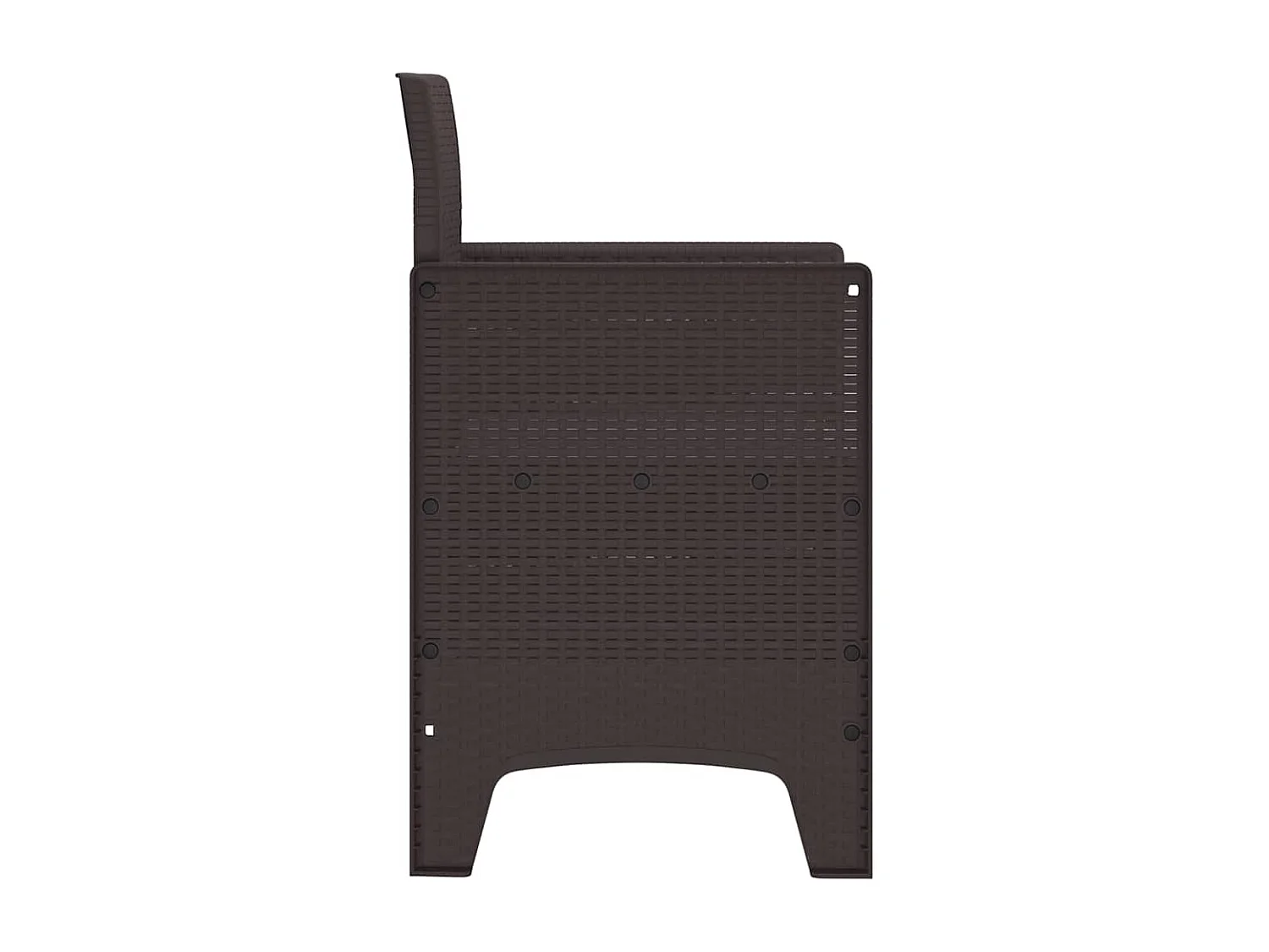 Tuinstoel 4 stuks Bruin 53 x 49 x 85 cm PP