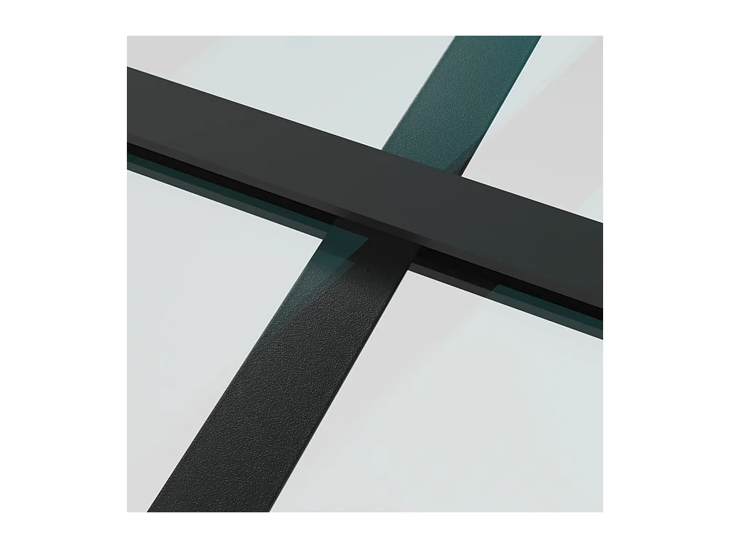 Porte coulissante Verre ESG et aluminium 102x205 cm Noir