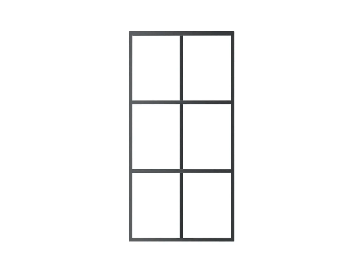 Puerta corredera ESG cristal y aluminio 102x205 cm Negro