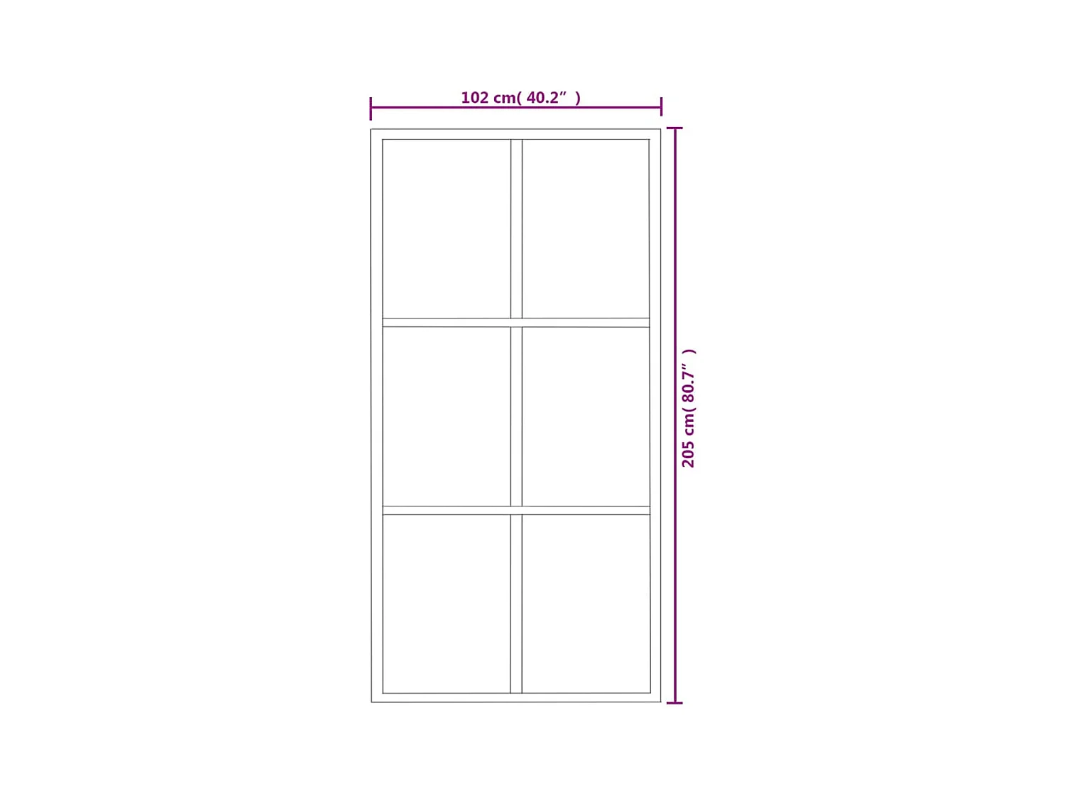 Puerta corredera ESG cristal y aluminio 102x205 cm Negro