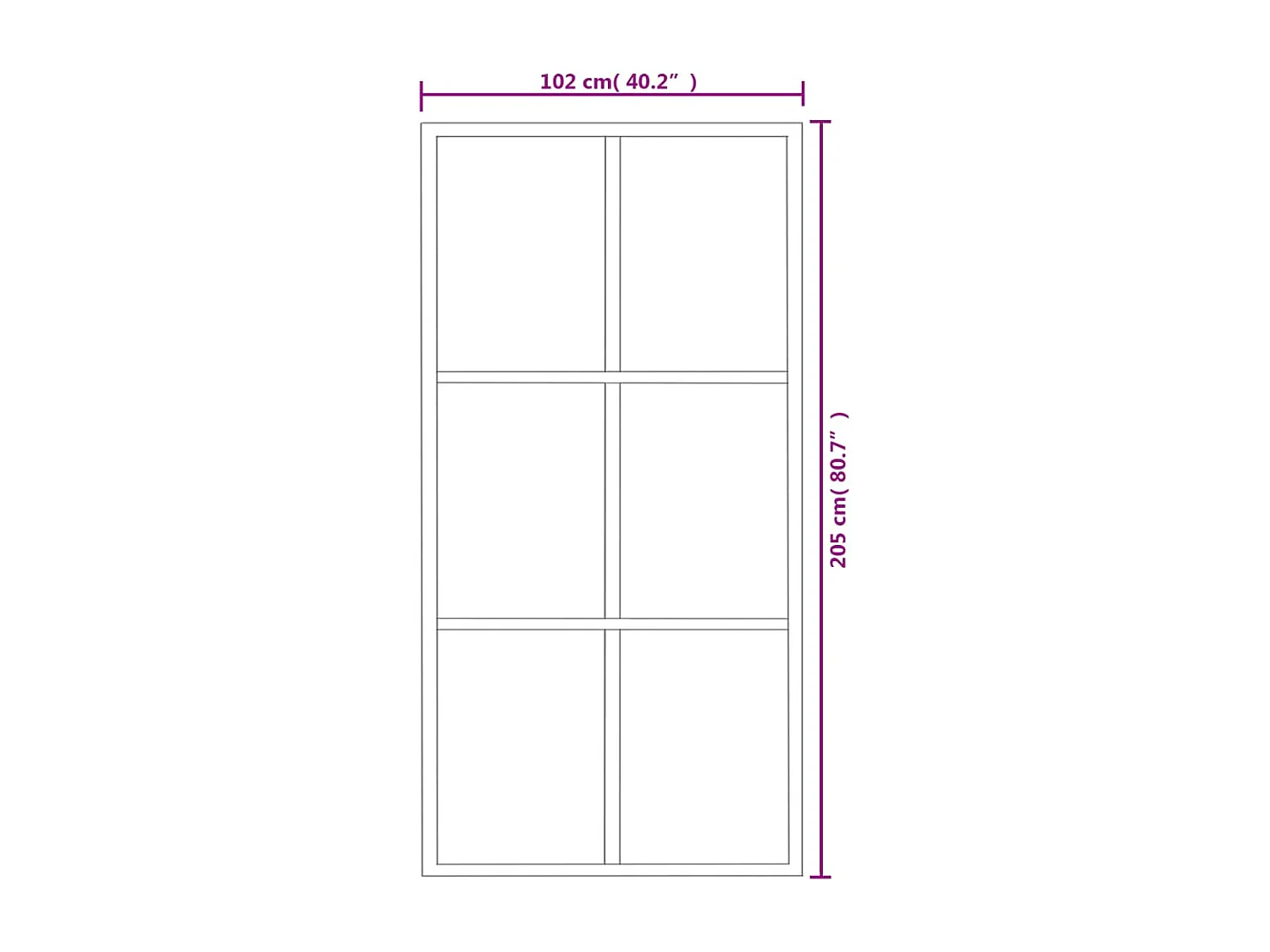 Schuifdeur en hang- en sluitwerk Glas en aluminium 102x205cm