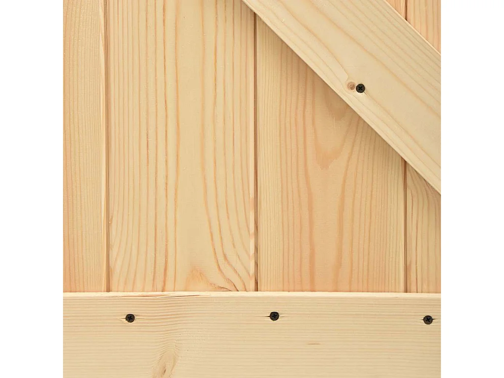 Puerta corredera con kit de herrajes 80x210cm Pino macizo