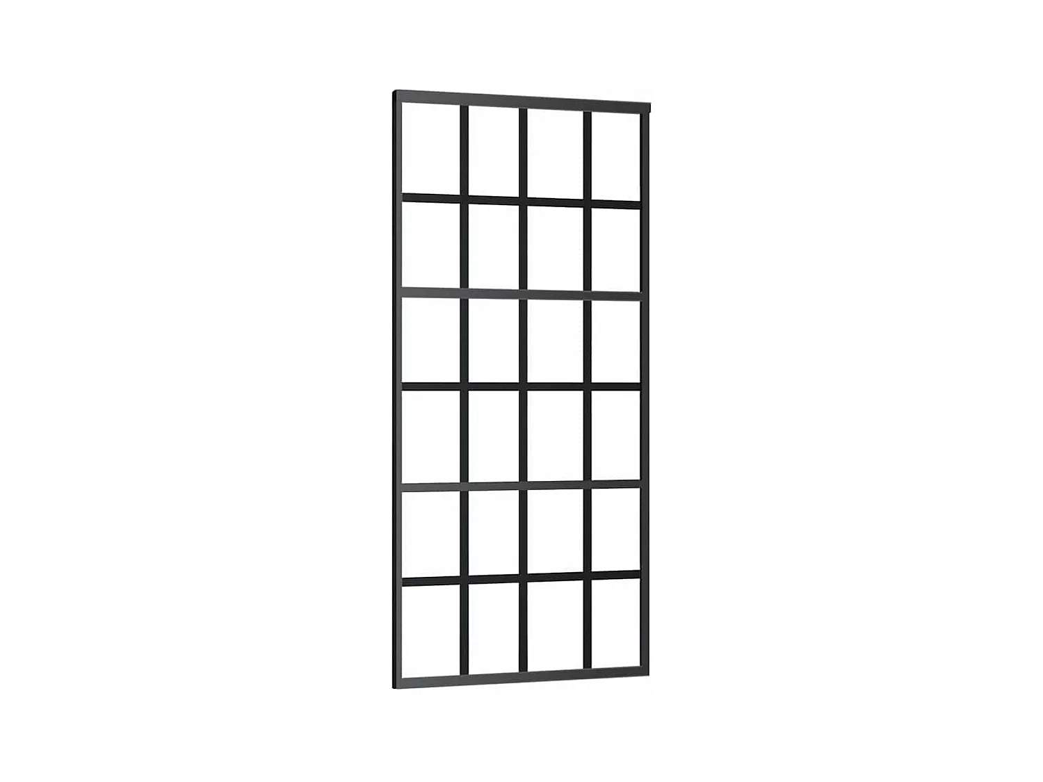 Kit herrajes para puerta corredera negra 90x205 cm cristal ESG