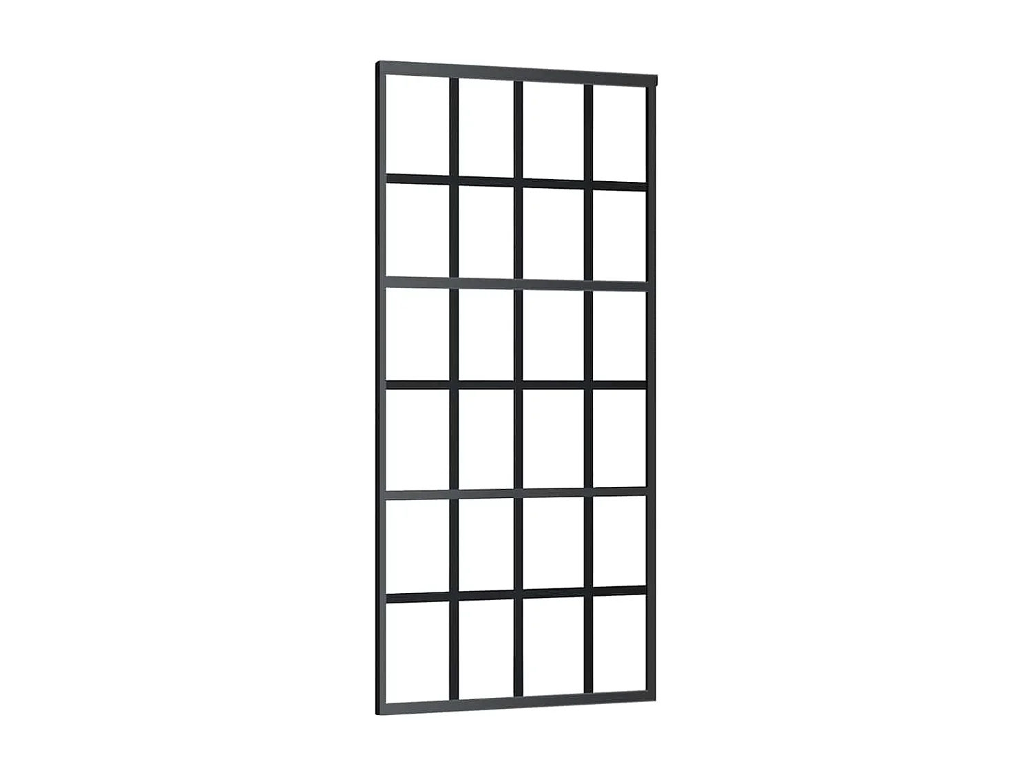 Porte coulissante kit de quincaillerie noir 90x205 cm verre ESG