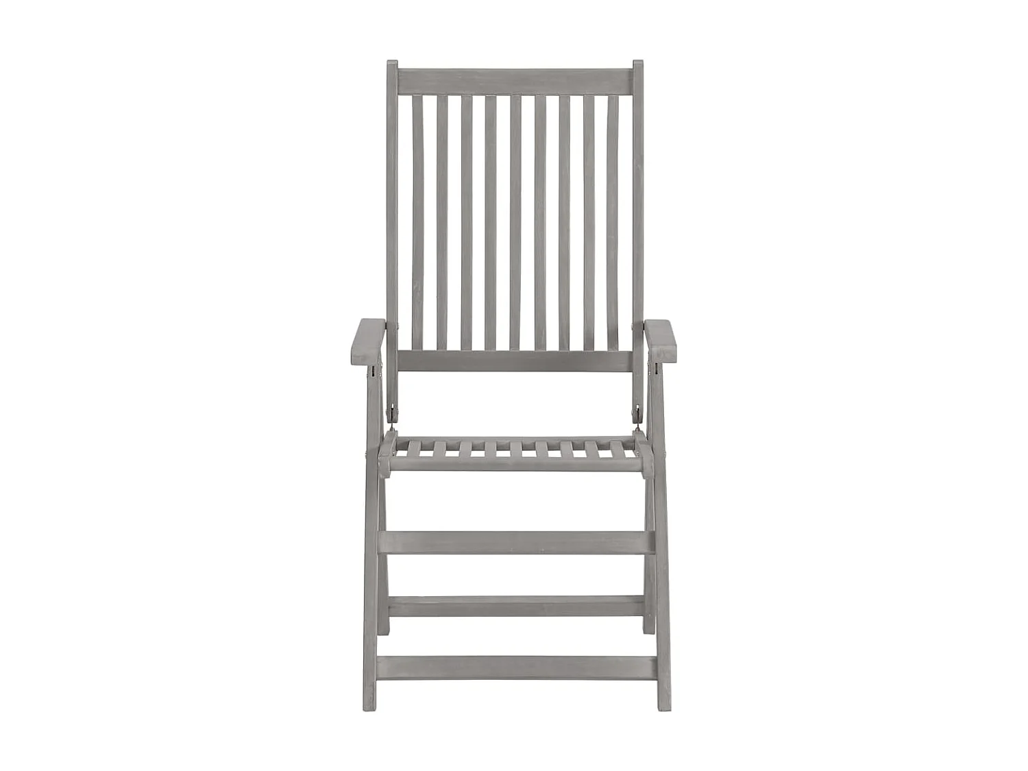 Set di 4 sedie da giardino reclinabili con cuscini in legno di acacia