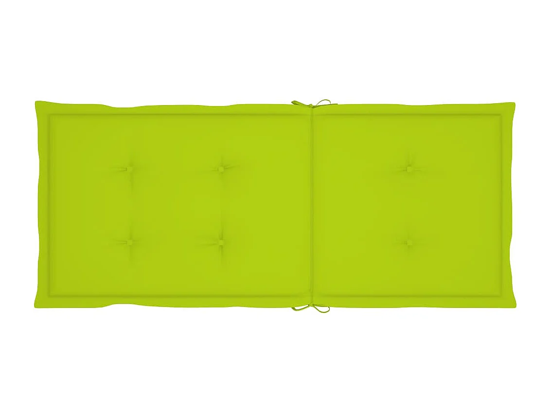 Set di 4 sedie da giardino reclinabili con cuscini in legno di acacia