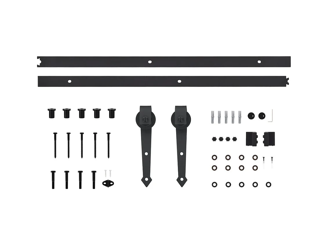 Kit porta scorrevole e ferramenta 70x210 cm in pino massello