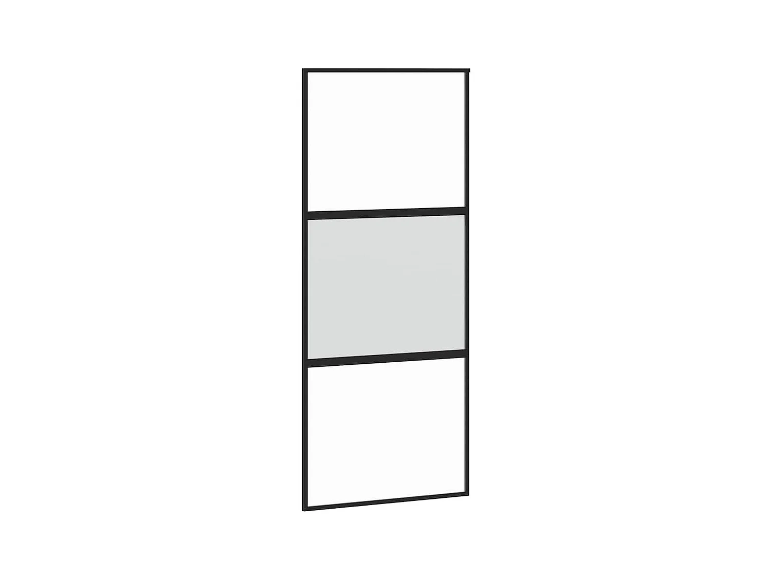 Schuifdeur met zwarte beslagset 90x205 cm