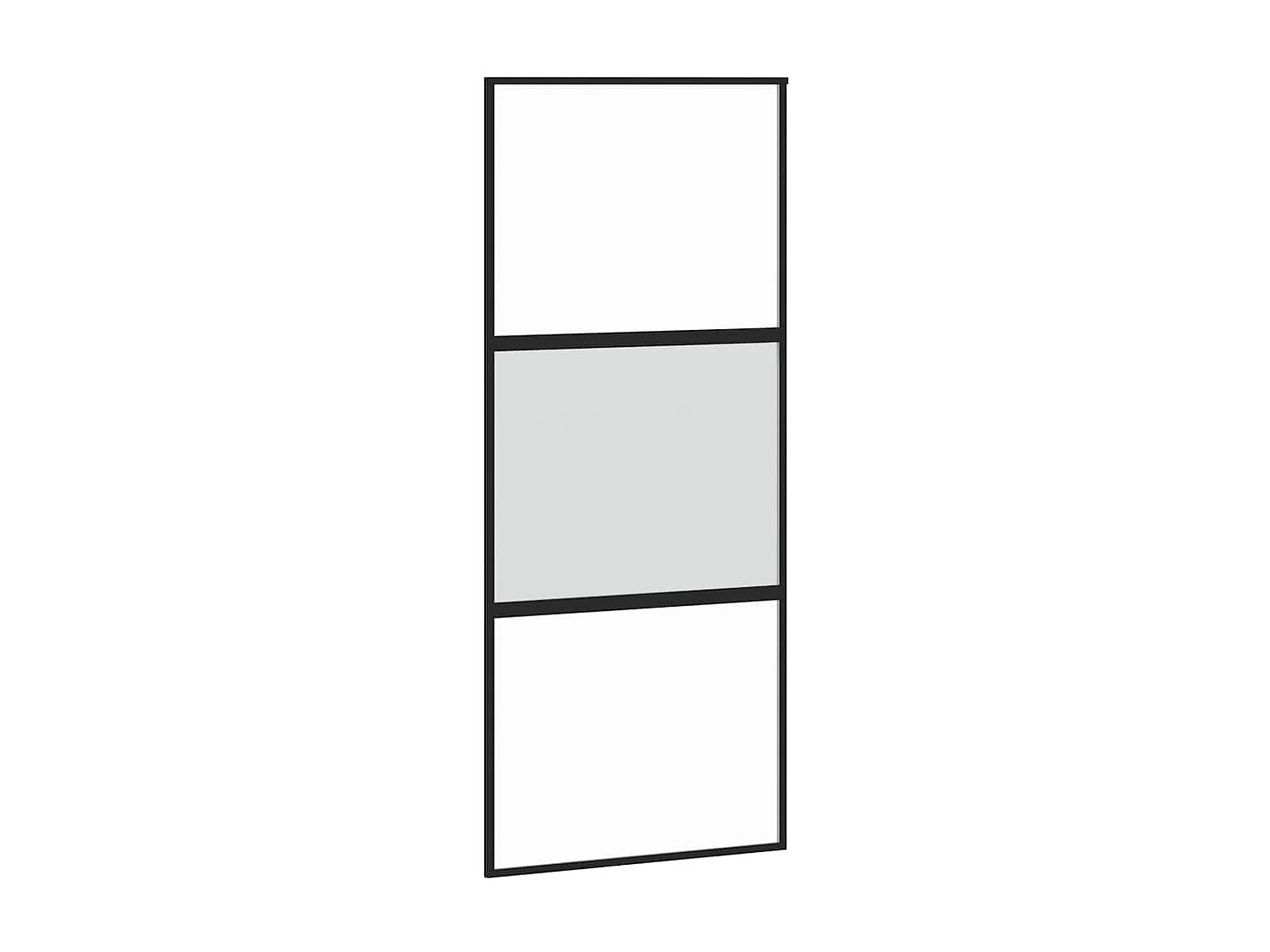 Porte coulissante avec kit de quincaillerie noir 90x205 cm