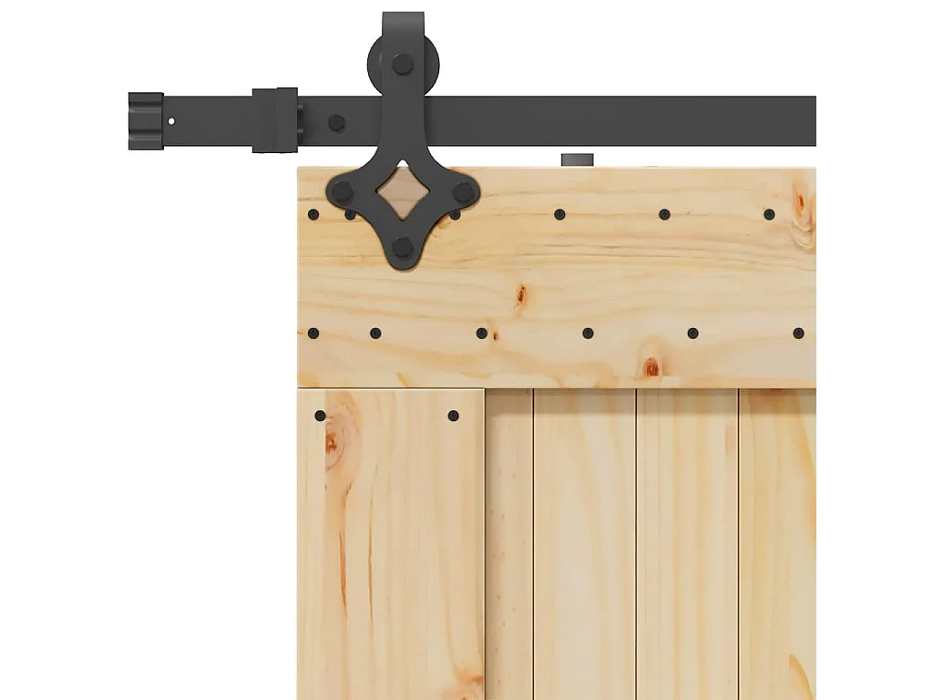 Kit porta scorrevole e ferramenta 85x210 cm in pino massello