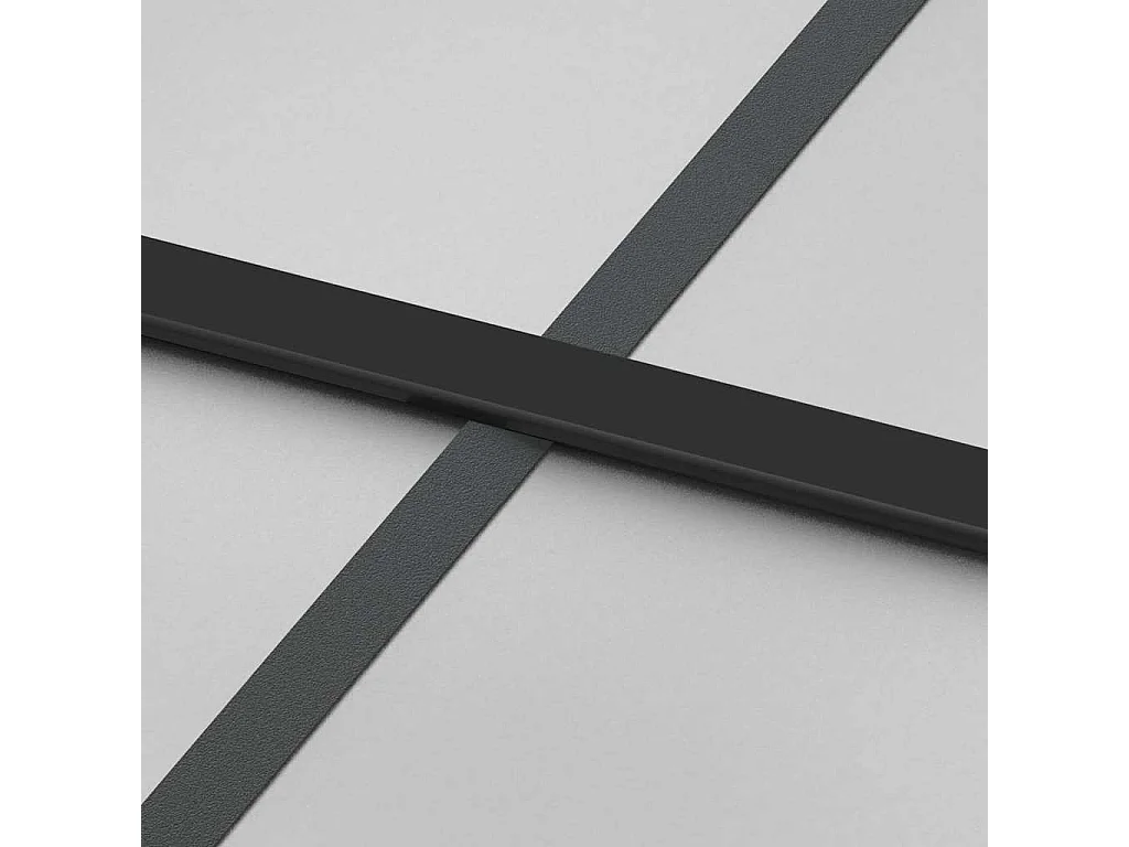 Porte coulissante kit de quincaillerie noir 76x205 cm verre ESG