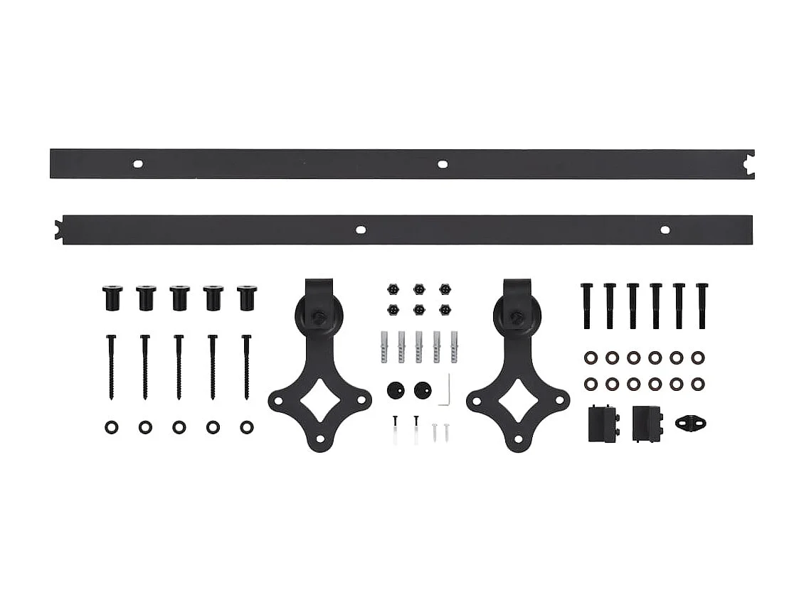 Kit puerta corredera y herrajes 70x210 cm pino macizo