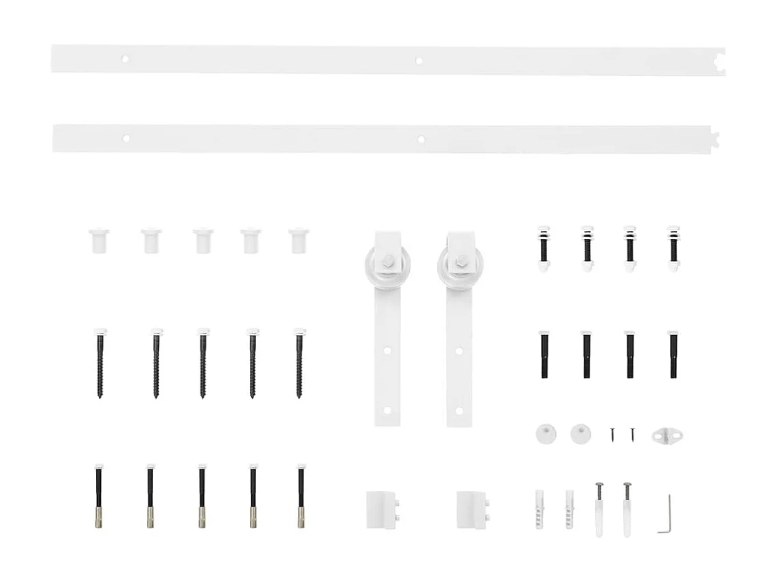 Porte coulissante et kit de quincaillerie 70x210 cm pin massif