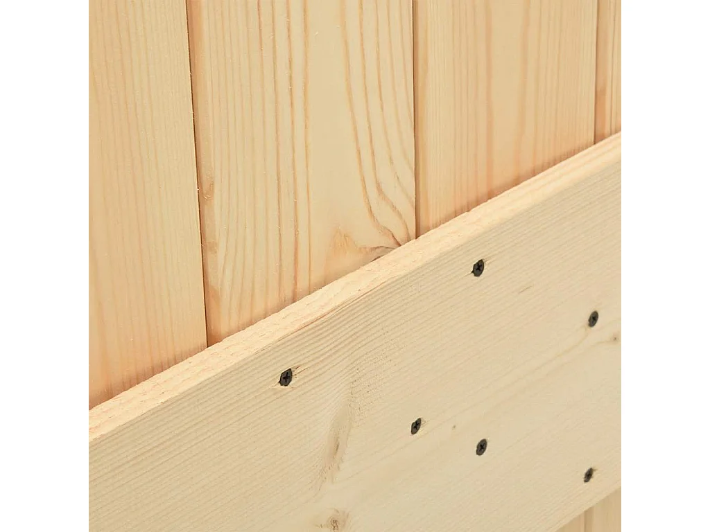 Schuifdeur en beslagset 80x210 cm massief grenen