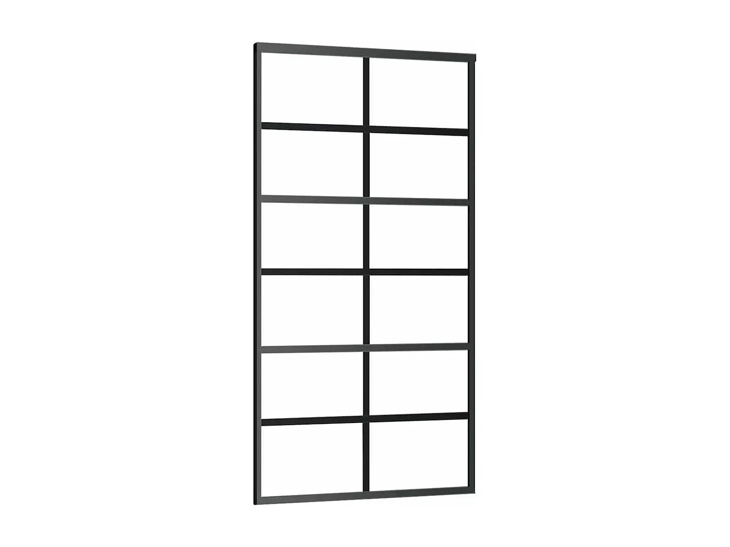 Kit ferramenta per porta scorrevole nero 102x205cm vetro ESG