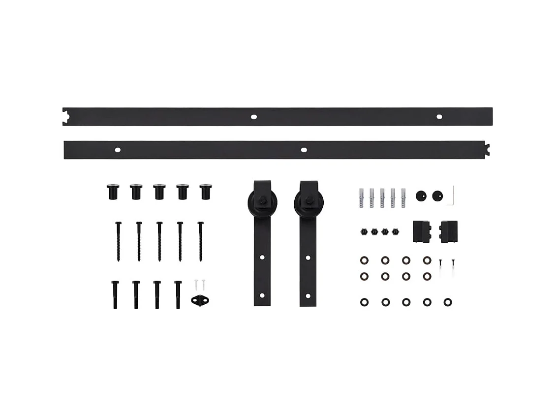 Porte coulissante et kit de quincaillerie 95x210 cm pin massif