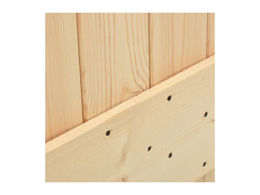 Porte coulissante et kit de quincaillerie 95x210 cm pin massif